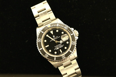 1986 Rolex Submariner 16800 Black Spider Dial Oyster Bracelet No Papers 40mm