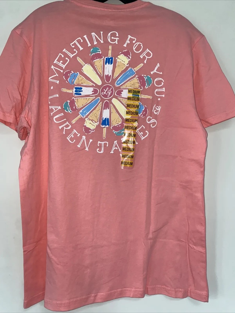 NEW Lauren James Women's Short Sleeve Crew Neck Graphic Tee w