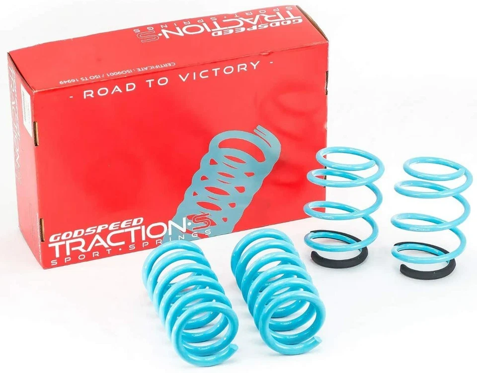 FOR FORD MUSTANG 2015-23 GODSPEED TRACTION-S LOWERING COIL SPRINGS SUSPENSION - Image 2 of 4