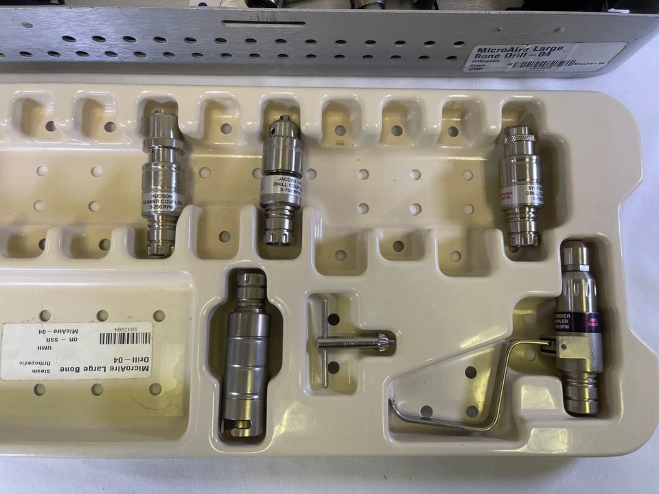 MicroAire Power Master 气动大型骨钻/铰刀和锯套装 带盒 Ortho — 第 2/4 张图片