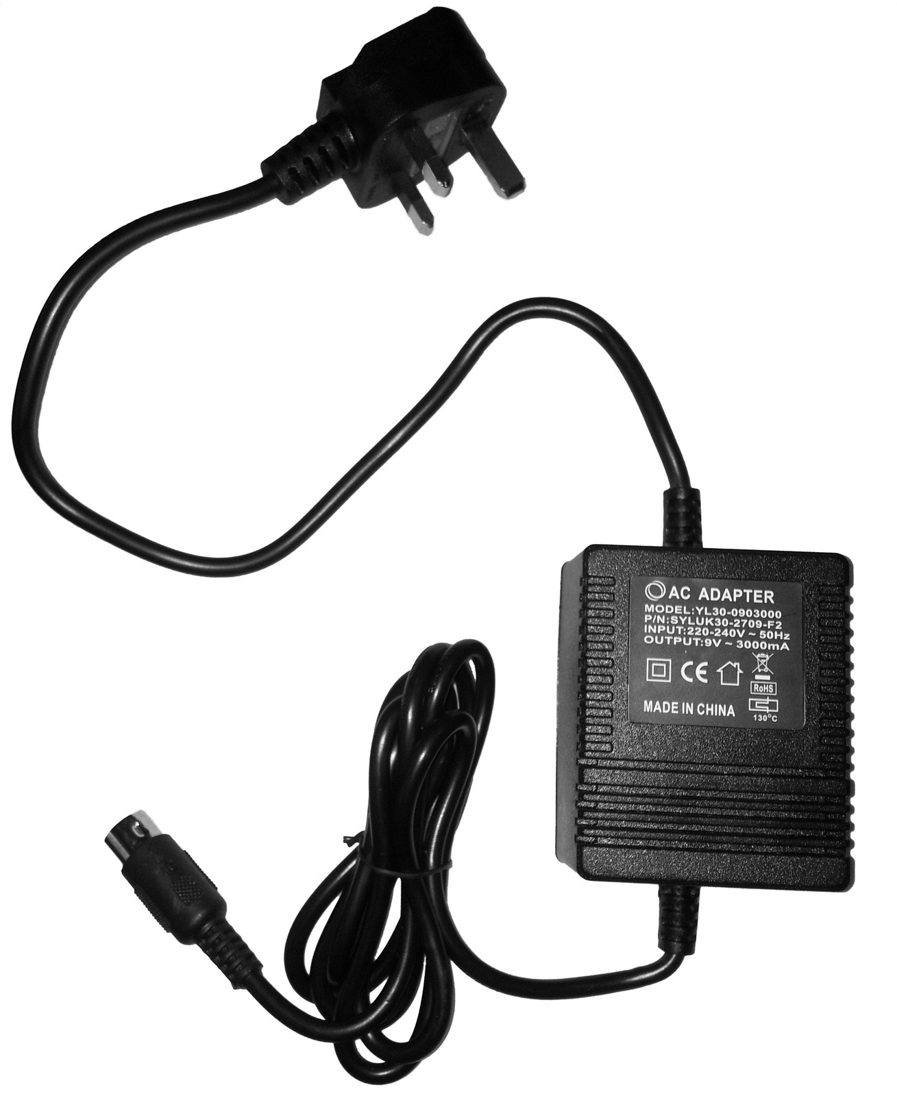 KORG LE76 KEYBOARD POWER SUPPLY REPLACEMENT ADAPTER UK 9V AC 220V 230V 240V