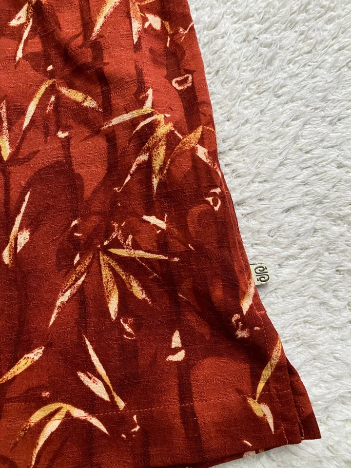 Solitude Washable Silk Men Floral Short Sleeve Button-Up Shirt Size XL - Image 3 of 4