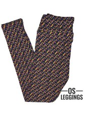 New LuLaRoe Leggings OS One Size Black Yellow Pink Multicolor Unicorn NWT B0201