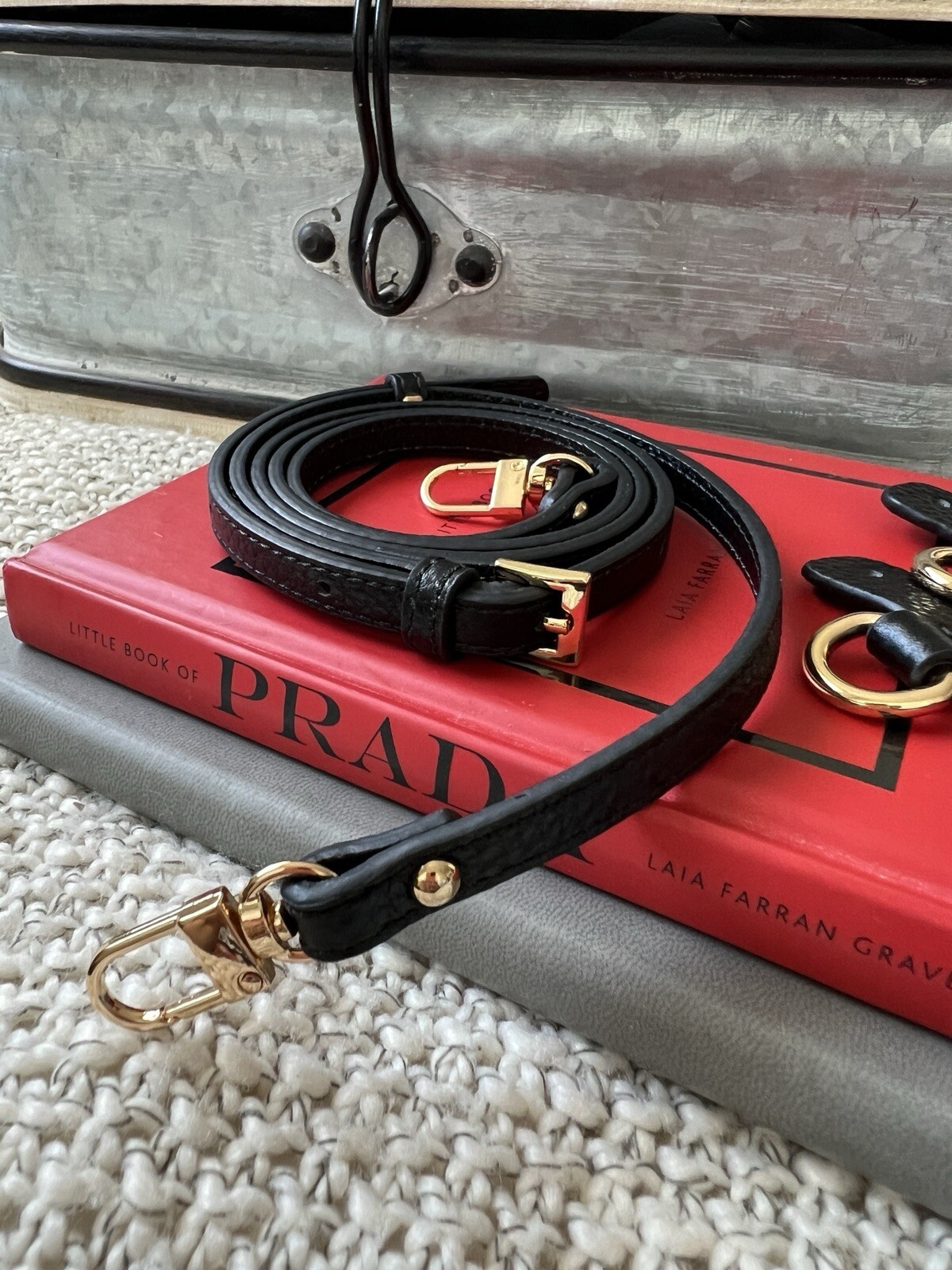 Genuine Leather Crossbody Strap Hang Buckle for Longchamp Bags-image