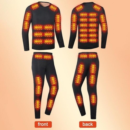 Heated Thermal Underwear For Men Women USB Multi Zone Intelligent J8 Heated D2K3 - Picture 13 of 26