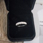 1.00 Ct Radiant Cut Lab Grown Diamond Wedding Band 14k White Gold 7 Stones