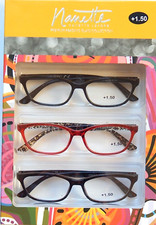 NANETTE LEPORE 3-PACK PREMIUM READING GLASSES READERS 1.50 NEW 100 AUTHENTIC