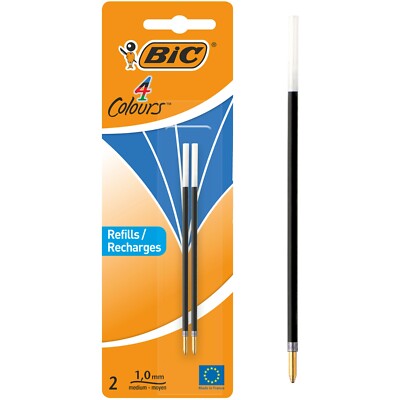 BiC  4 COLOURS Kugelschreibermine M 2 Stück 0,4mm Farbe wählbar