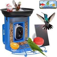Bird Feeder with Camera Smart Bird House AI Identify Species 2k Cam Live View