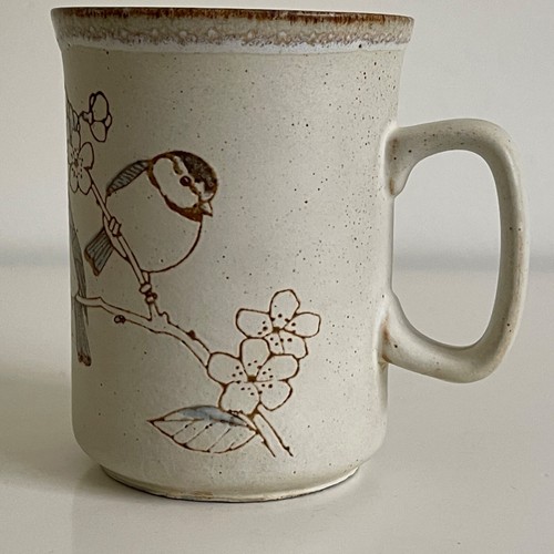 Vintage Birds Flower Stoneware Pottery Mug Dunoon Ceramics Scotland 1970s - Bild 4 von 6