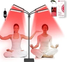 Red Light Therapy Lamp with Adjustable Stand Body - Black *NEW -Open Box*