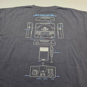 Rare PC Engine Core GrafX T Shirt Men XL Double Sided Video Game Console Promo