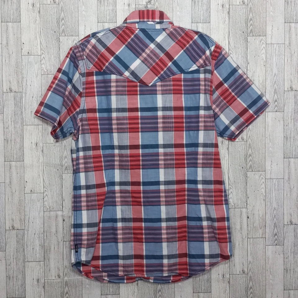 Howe Shirt Mens M Pearl Snap Cowboy Western Rodeo Ranch Work Dadcore Outdoor  - Image 3 of 4