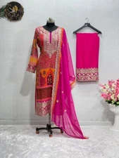 INDIAN PAKISTANI BOLLYWOOD DESIGNER SALWAR KAMEEZ WITH DUPATTA PARTY WEAR