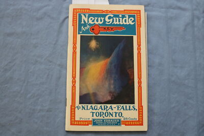 1927 NEW GUIDE AND KEY TO NIAGARA FALL - TORONTO - COLOR FOLD-OUT MAP - K 721