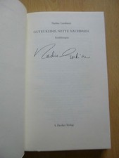 Nadine Gordimer Autogramm signed Taschenbuch "Gutes Klima,nette Nachbarn"