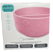 GRABEASE DIVIDED SILICONE SUCTION BOWL  SELF FEEDING BABY  TODDLER BOWL  NEW 