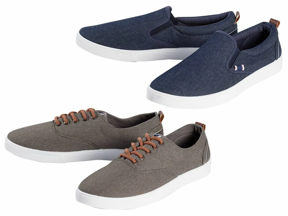 LIVERGY Herren Freizeitschuhe Freizeit Schuhe Sneaker Herrenschuhe Grau & Blau