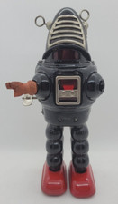 Vintage Mid Century Robby the Robot   Wind Up Tin Litho Toy