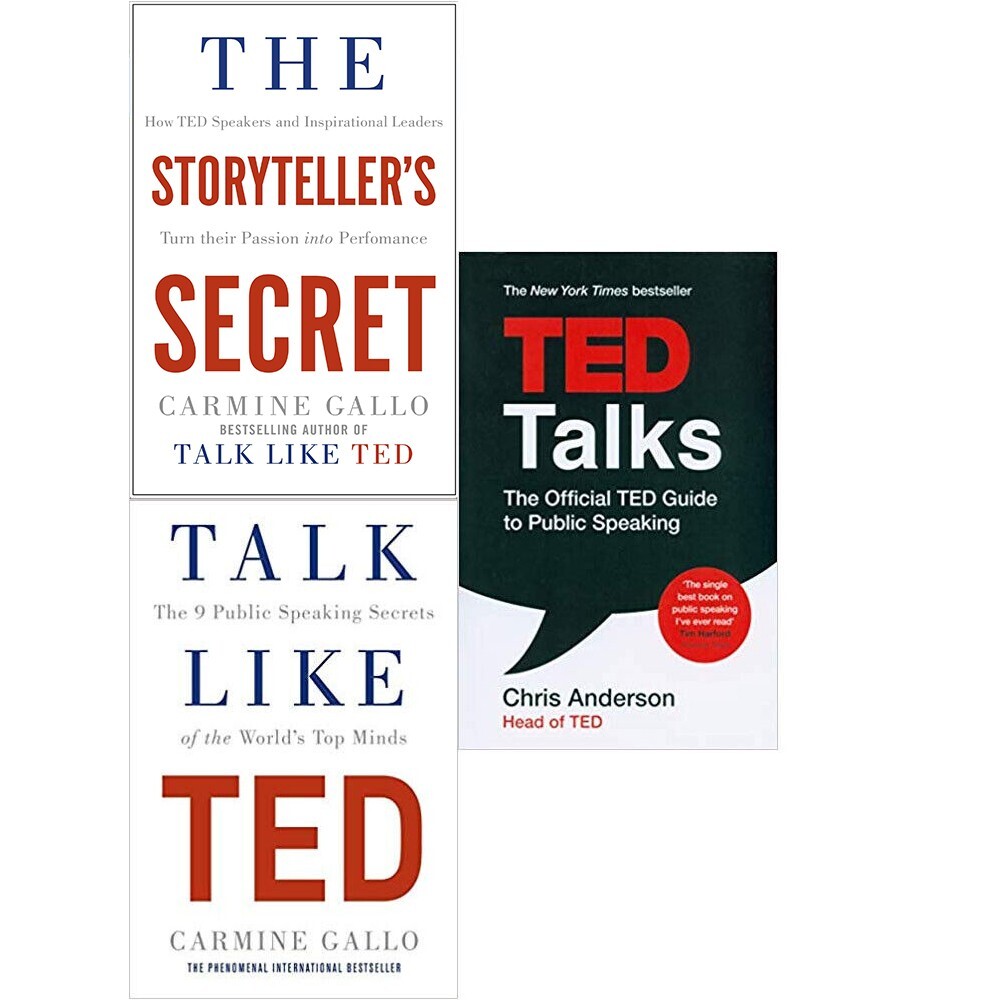 The Storyteller's ,TED Talks,Talk Like TED 3 books collection set Paperback NEW