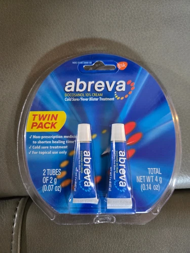 Abreva Docosanol 10% Cream Tube, 4g - Twin Pack