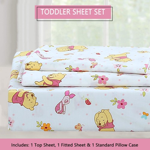 3-Piece Cotton Toddler Sheet Set for Kids Boys Girls |Animals Fish Sports Floral - 第 107/111 張圖片