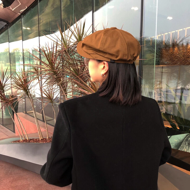 Homme Femme Vendeur de Journaux Casquette Rétro Gavroche Gatsby Béret Casual - Photo 2/4