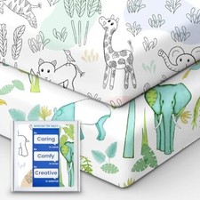 Premium Soft boy Ultra Breathable Crib Fitted Sheet, Crib Sheets Amazonian