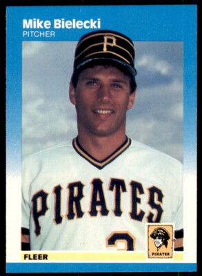 1987 Fleer Glossy Mike Bielecki . Pittsburgh Pirates #603