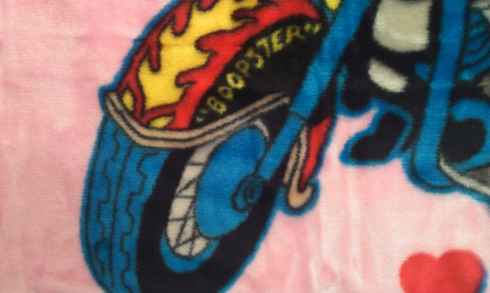 Betty Boop Cycle Biker Baby Blanket Premium Quality Vintage Collectors NOS - Image 3 of 4