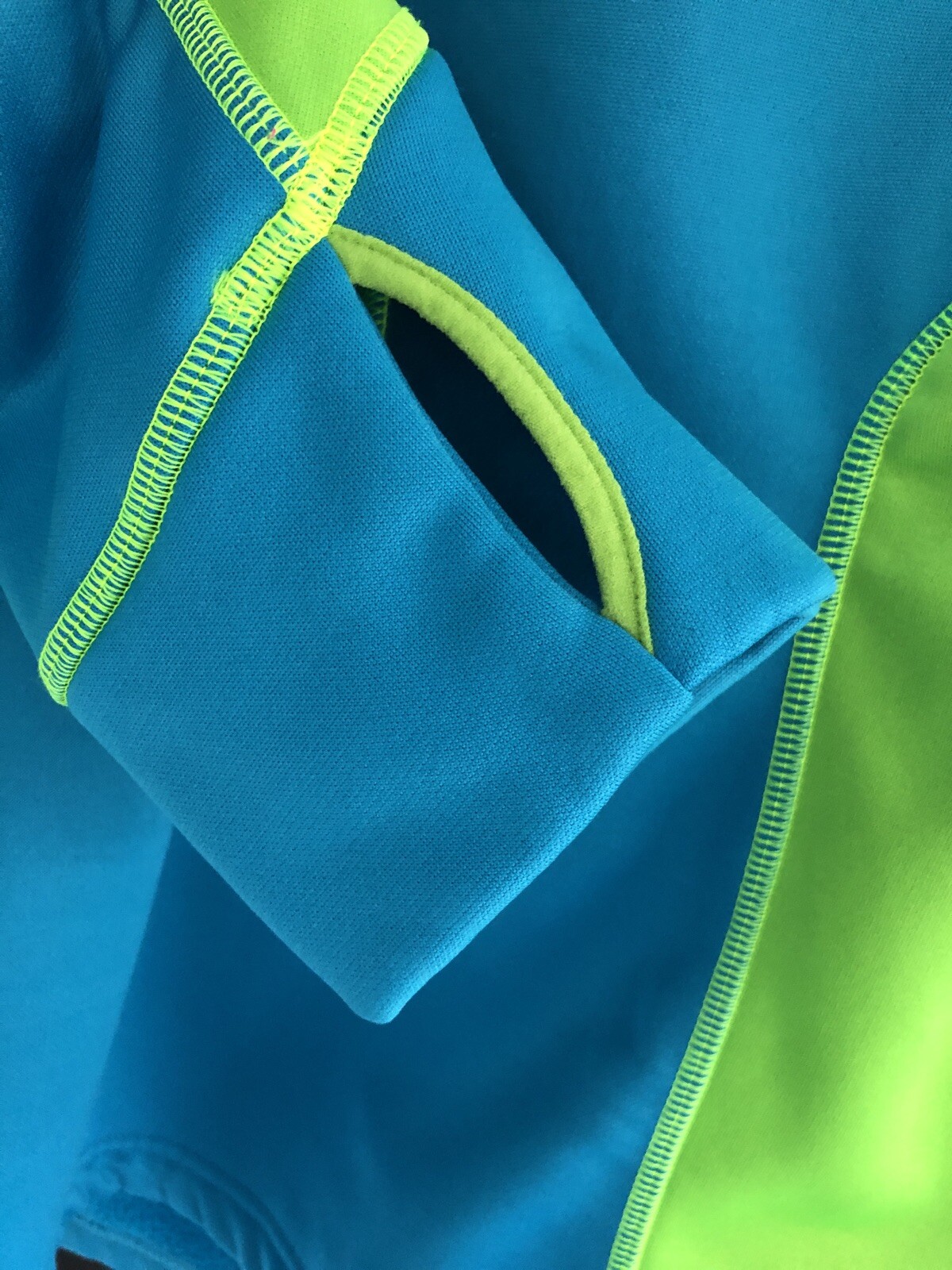 Maglione donna FILA Performance running 3 4 zip taglia large blu verde manica lunga