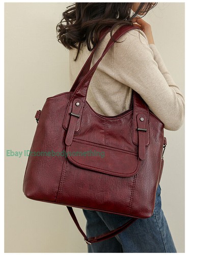 Tote Messenger Hobo Crossbody Purse PU Leather Shoulder Bag Women Handbag Wallet - Picture 5 of 31
