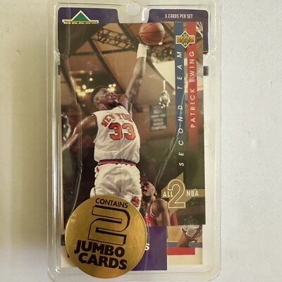 👀1993-94 Upper Deck New York Knicks Blister Pack/2 Jumbo Cards +