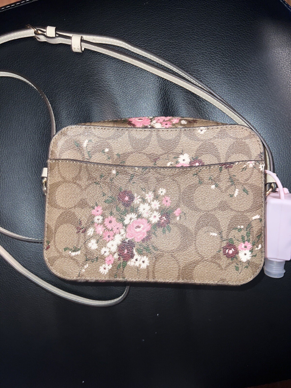 Coach C0037 Mini Camera Crossbody Shoulder Bag Khaki Gem