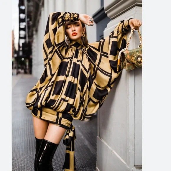 NWT Runway Zimmermann Resistance Batwing Dress UK