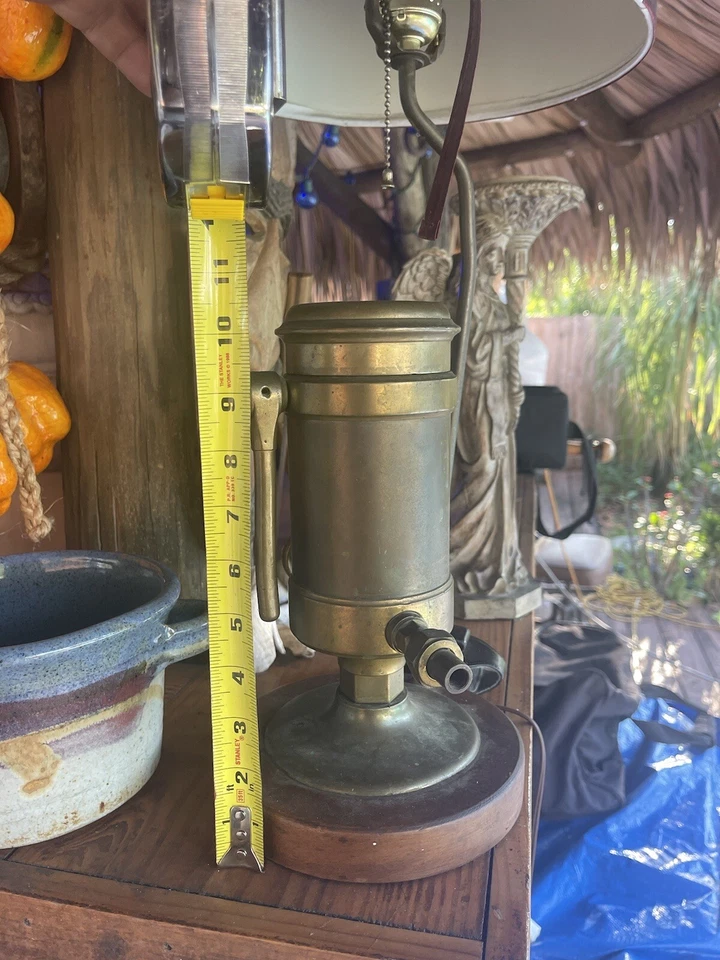 Industrial Patent 1984  Desk Light Steampunk Table Lamp Vintage with Red Shade - Image 3 of 4