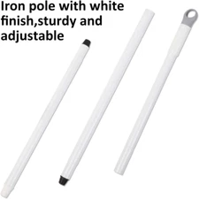 Floor Scrub Brush with Long Handle, 2 in 1 Scrape and Brush, Stiff Bristles f...