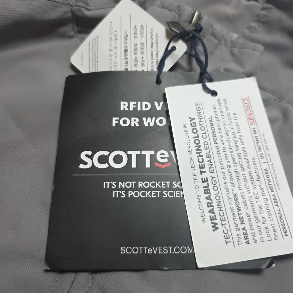 New SCOTTeVEST RFID Gray Vest Women’s Medium TEC Utility Full Zip NWT - Image 4 of 4