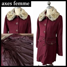 Axes Femme G2 Sn46 Removable Fur Collar Lace Embroidery Gold Border Used Japan