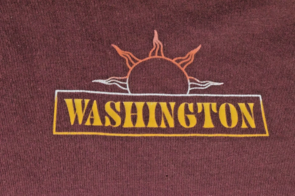 Camiseta De Colección Washington Evergreen State Talla M Y2K Rojo Ladrillo Rayón Tri Mezcla Foto 3 de 4
