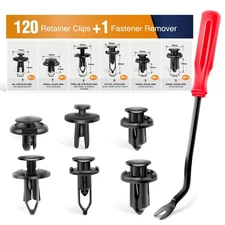120 PCS Car Retainer Clip Kit GRC-30, Expansion Screw Bumper Fastener Remover