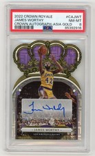 2022 PANINI CROWN ROYALE JAMES WORTHY AUTO #8/8 ASIA GOLD PSA 8 #CA-JWT LAKERS