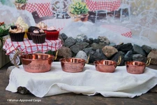 ANTHROPOLOGIE FOLIAGE COPPER MEASURING CUPS (4) -NIB- ADD A DASH OF CLASS!