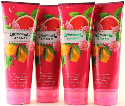 QTY 4 - Bath & Body Works WATERMELON LEMONADE Body Cream Lotion 8oz