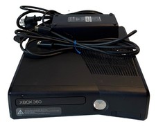 Microsoft Xbox 360 S 1439 Black Console Tested W/ Cords 2012 No Remote