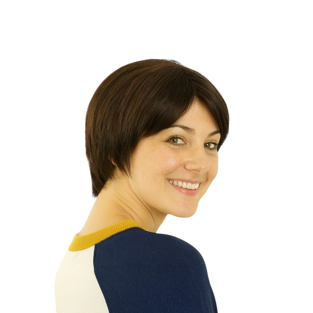 Parrucca ALICIA 6H30 aux reflets cuivre intenses et coupe courte femme