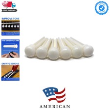 Slotted Pure Bone Bridge Pins for 6 & 12 Stri...