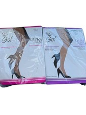 2 On The Go Vintage Ultra Sheer Pantyhose Nude And Coffee Size 2 New
