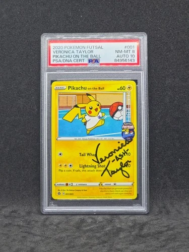 Pokemon Futsal Pikachu On The Ball 001/005 Veronica Taylor Auto (PSA 8/AUTO 10)