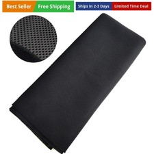 Speaker Grill Cloth Stereo Mesh Fabric for Speaker Repair, Black - 55 x 40 in...